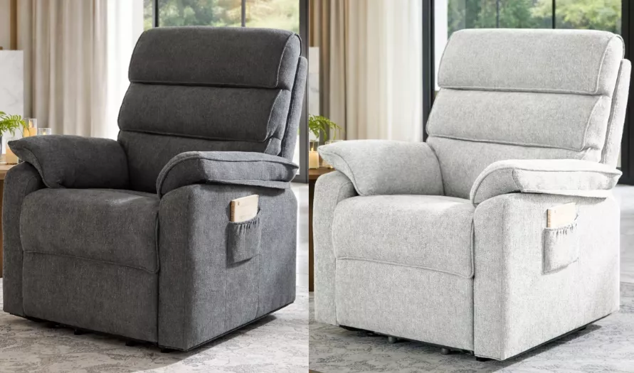 כורסת קימה חשמלית COMFY EASY LIFT צבע אפור בהיר מתצוגה ועודפים