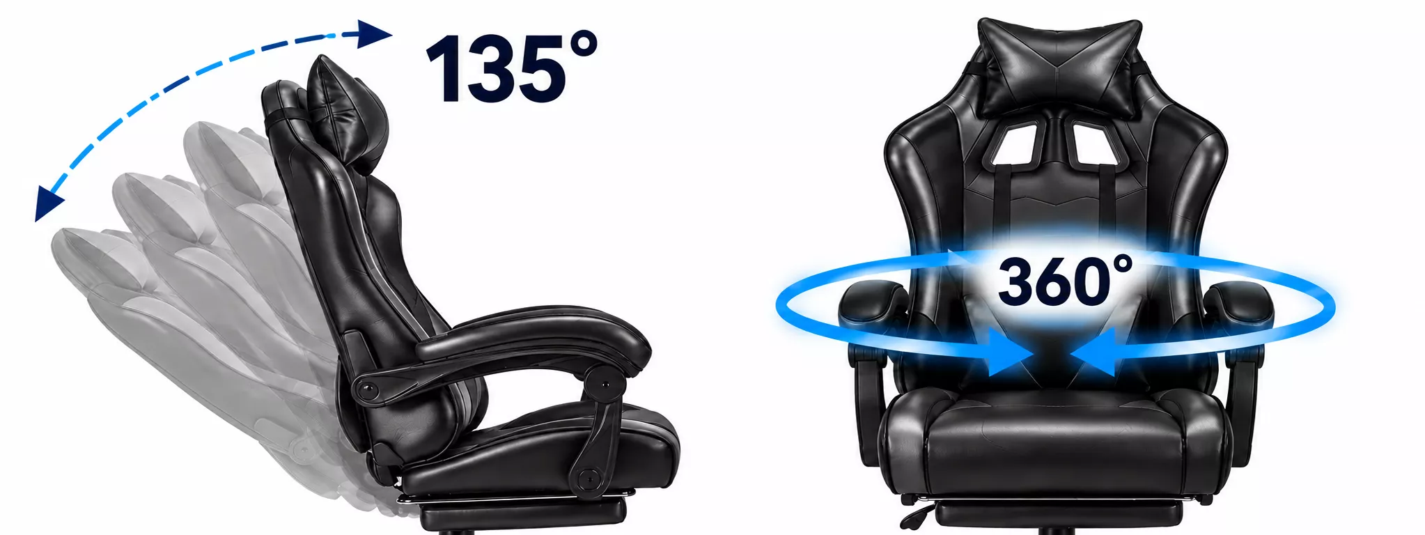 כסא גיימינג עם הדום נשלף דגם PRO14 צבע שחור ***במכירה מוקדמת 21 ימי עסקים