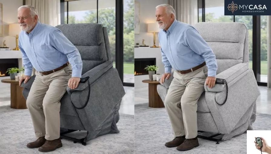 כורסת קימה חשמלית COMFY EASY LIFT צבע אפור כהה מתצוגה ועודפים