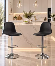 זוג כסאות בר ELEGANT צבע שחור ***במכירה מוקדמת 30 ימי עסקים - argoflex