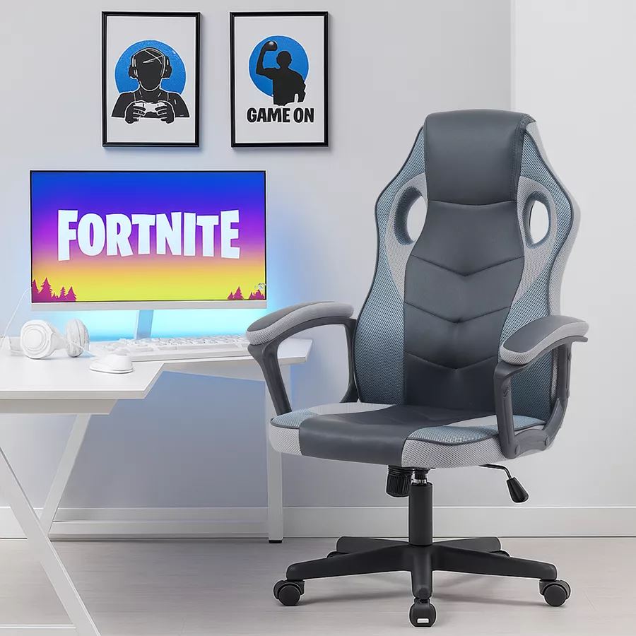 כסא גיימינג דגם Gamer צבע שחור אפור מתצוגה ועודפים