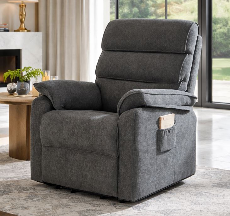 כורסת קימה חשמלית COMFY EASY LIFT צבע אפור כהה ***מורכב לאיסוף עצמי בלבד