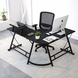 עמדת מחשב פינתית רחבה דגם DYNAMIC צבע שחור מתצוגה ועודפים - argoflex