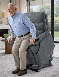 כורסת קימה חשמלית COMFY EASY LIFT צבע אפור כהה ***מורכב לאיסוף עצמי בלבד - argoflex