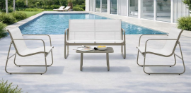 מערכת ישיבה ארבעה חלקים דגם TOLOZ צבע לבן במכירה מוקדמת 45 ימי עסקים - argoflex