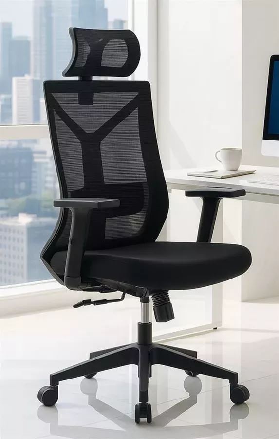 כסא מנהלים עם ידיות מתכווננות ומשענת ראש דגם XP-7  ****ללא אריזה מקורית