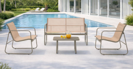 מערכת ישיבה ארבעה חלקים דגם TOLOZ צבע בז' במכירה מוקדמת 45 ימי עסקים - argoflex