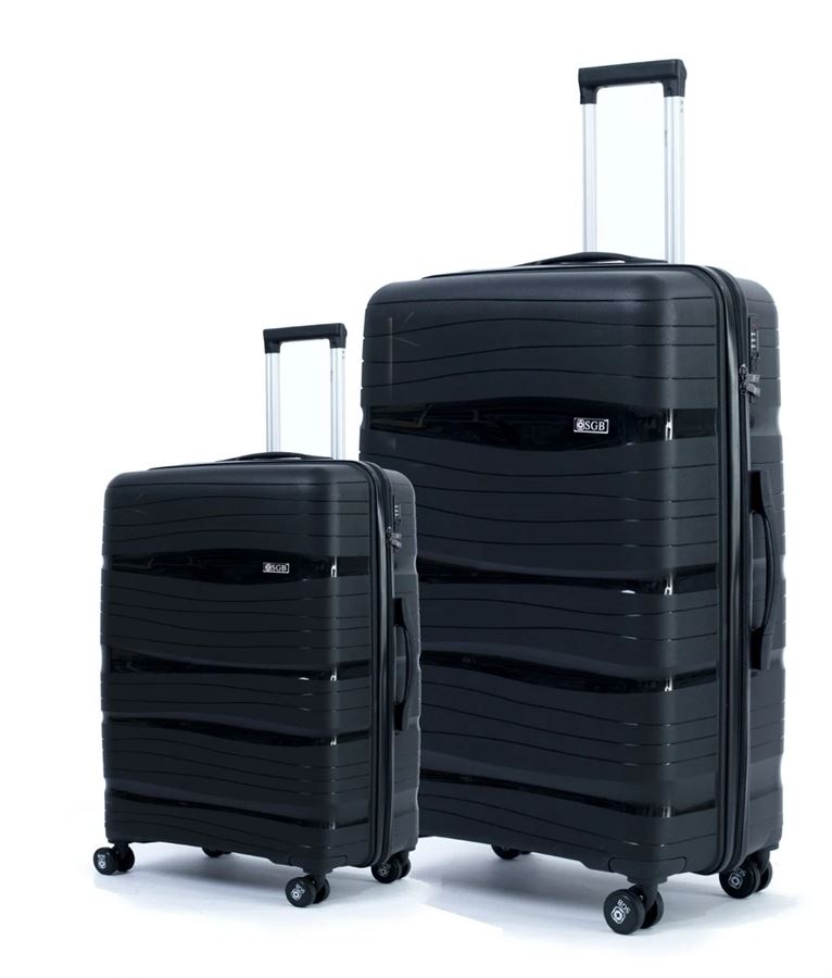 זוג מזוודות קשיחות + סט תיקי אריזה וארגון