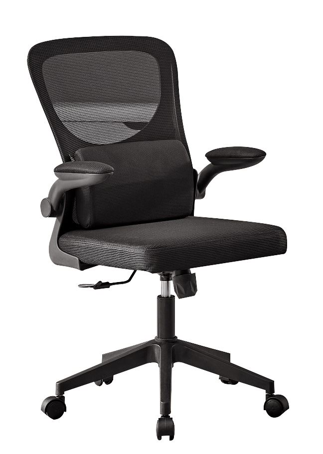 כסא מנהלים יוקרתי עם ידיות מתכוננות וכרית תמיכה לגב דגם TPX-20 צבע שחור ***ללא אריזה מקורית