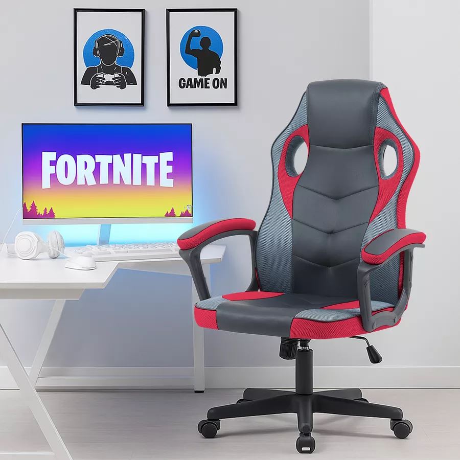 כסא גיימינג דגם Gamer צבע שחור אדום מתצוגה ועודפים