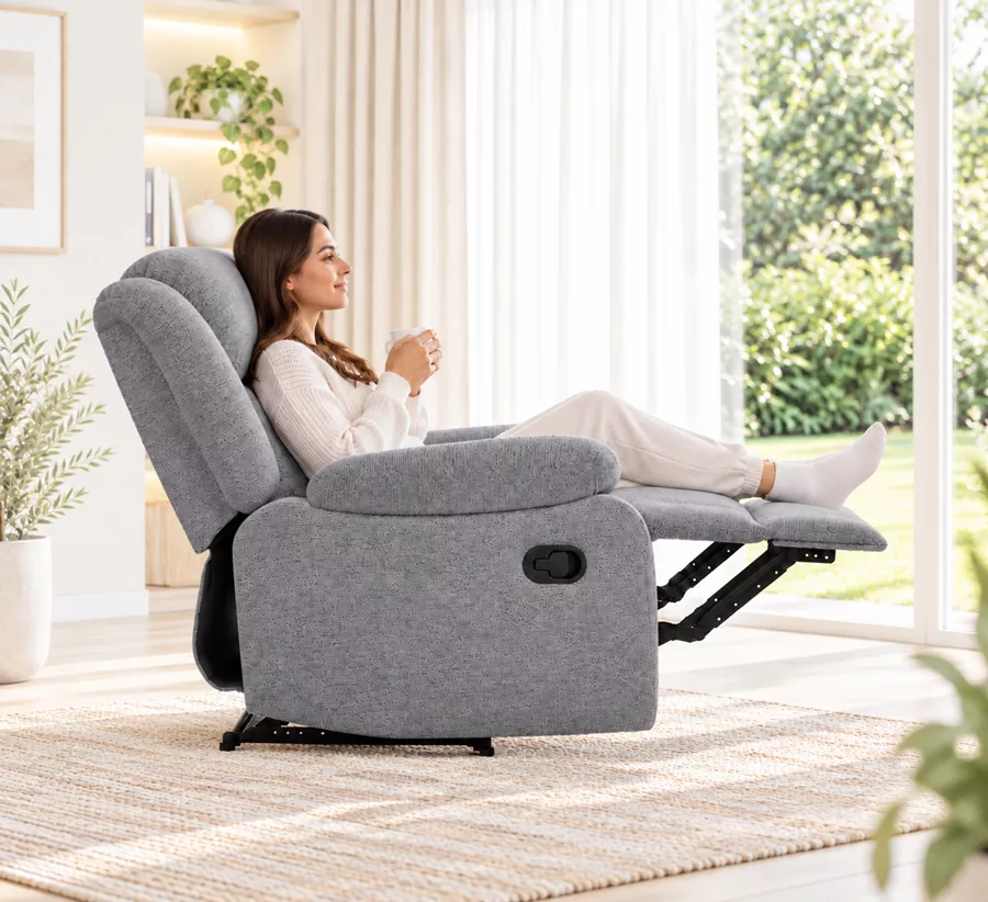 כורסת טלוויזיה ריקליינר דגם COMFORT צבע אפור כהה ***במכירה מוקדמת 30 ימי עסקים