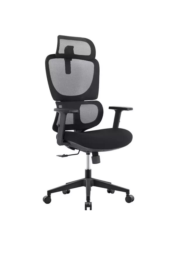 כסא מנהלים עם כרית תמיכה וידיות מתכווננות דגם XP-10 ****ללא אריזה מקורית