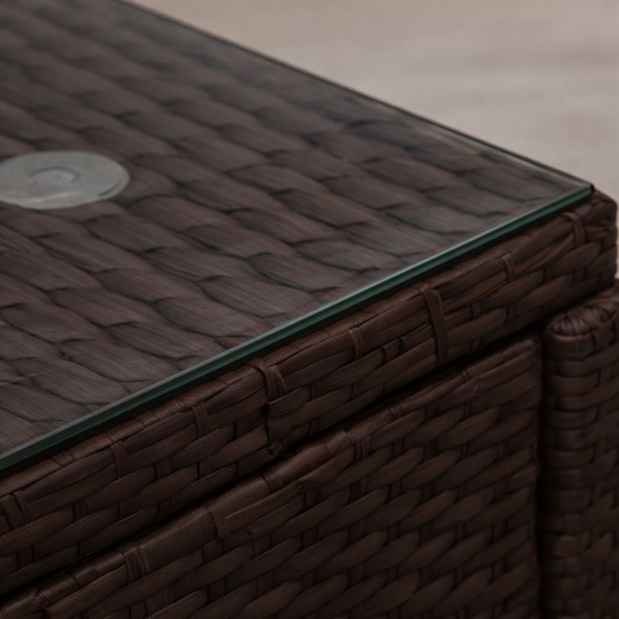 מערכת ישיבה פינתית לחצר דגם SANTA MONICA צבע חום במכירה מוקדמת 45 ימי עסקים