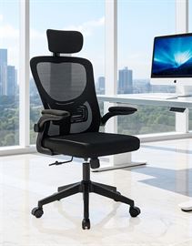 כסא מנהלים עם ידיות מתכווננות ומשענת ראש דגם XP-32 צבע שחור  ***ללא אריזה מקורית - argoflex