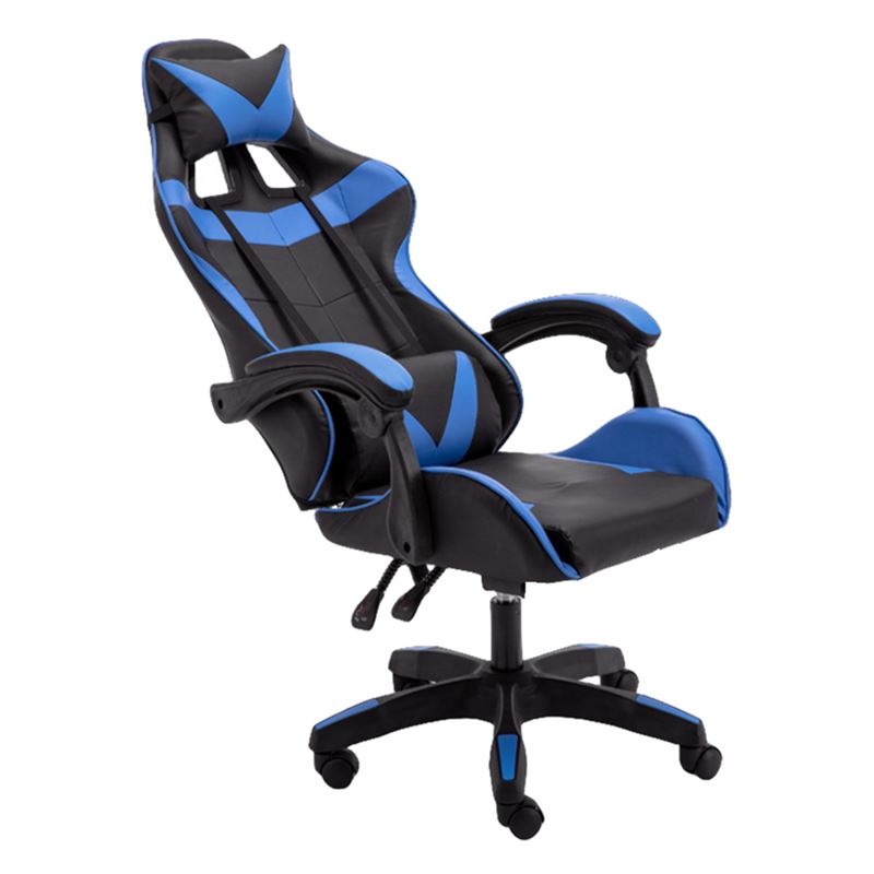 כיסא גיימרים איכותי דגם PRO7 עם שתי כריות תמיכה וגב גבוה בצבע אדום מתצוגה ועודפים