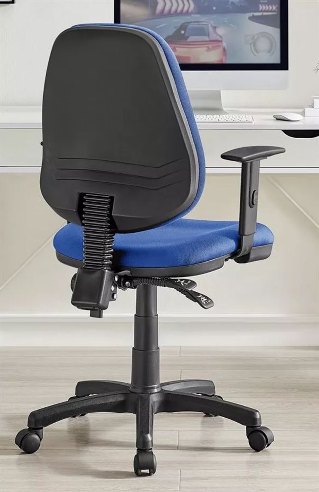 כסא מזכירה וסטודנט עם ידיות מתכווננות דגם Promax10 צבע כחול ללא אריזה מקורית
