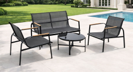 מערכת ישיבה לחצר ארבעה חלקים דגם NAPOLI במכירה מוקדמת 30 ימי עסקים - argoflex