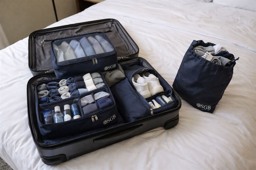 סט 3 מזוודות קשיחות + 5 תיקי אריזה וארגון במתנה מתצוגה ללא אריזה מקורית***