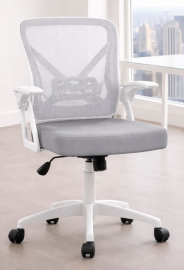 כסא מנהלים עם ידיות מתכווננות דגם XP-36 צבע לבן בשילוב אפור במכירה מוקדמת 14 ימי עסקים - argoflex
