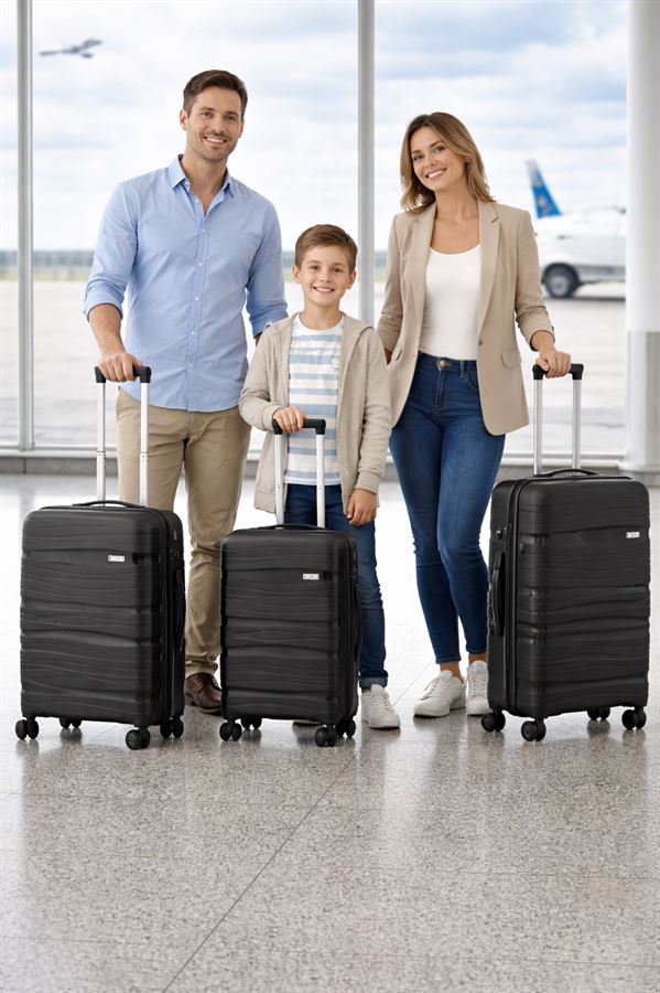 סט 3 מזוודות קשיחות + 5 תיקי אריזה וארגון במתנה