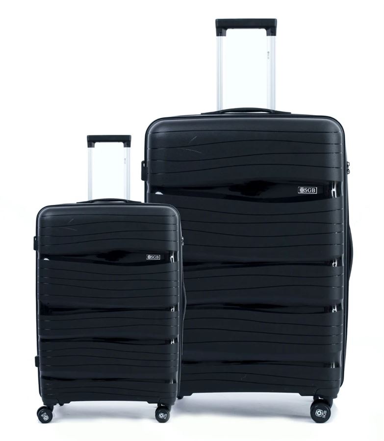 זוג מזוודות קשיחות + סט תיקי אריזה וארגון