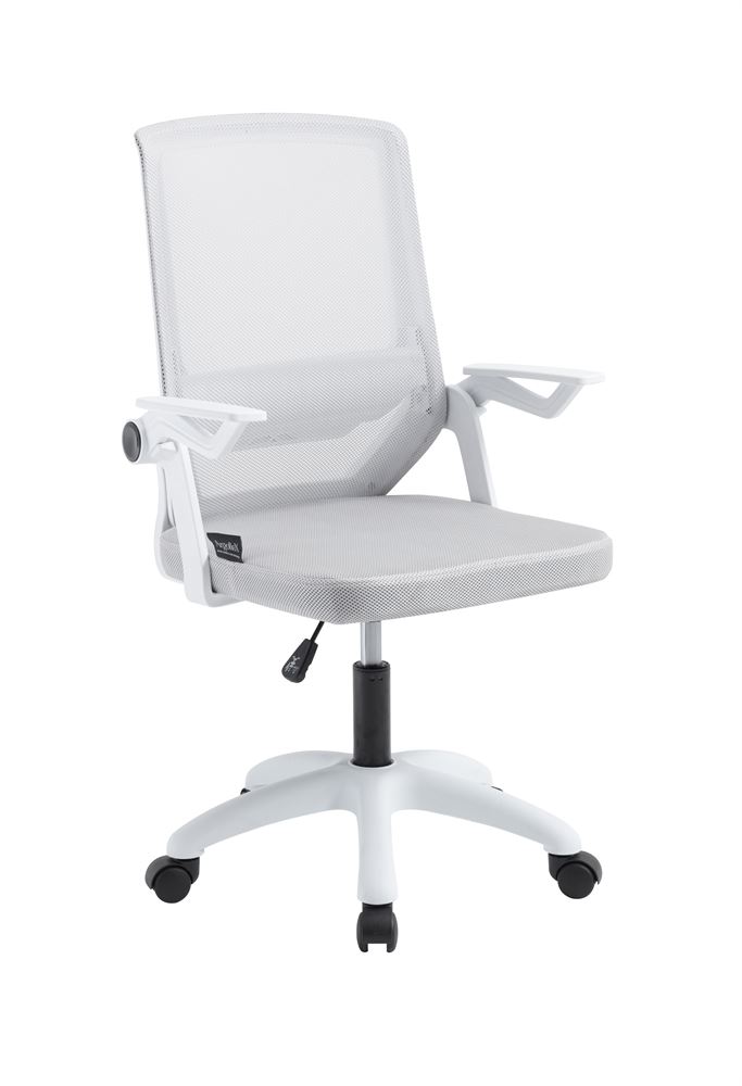 כסא מחשב עם ידיות מתכוננות דגם Fred צבע לבן ***ללא אריזה מקורית