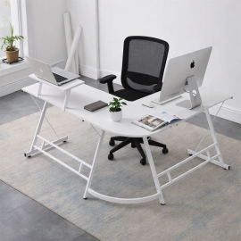 עמדת מחשב פינתית רחבה דגם DYNAMIC צבע לבן מתצוגה ועודפים - argoflex