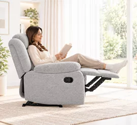 כורסת טלוויזיה ריקליינר דגם COMFORT צבע בז' ***במכירה מוקדמת 30 ימי עסקים - argoflex