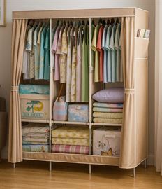 ארונית אחסון לבגדים ונעליים עם כיסוי בד במכירה מוקדמת 21 ימי עסקים - argoflex