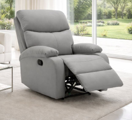 כורסת טלוויזיה מרופדת עם ריקליינר דגם Austin צבע אפור כהה ***במכירה מוקדמת 30 ימי עסקים - argoflex