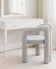 כסא בד מעוצב דגם Milano צבע אפור מתצוגה ועודפים - argoflex