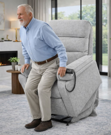 כורסת קימה חשמלית COMFY EASY LIFT צבע אפור בהיר ***במכירה מוקדמת 30 ימי עסקים - argoflex