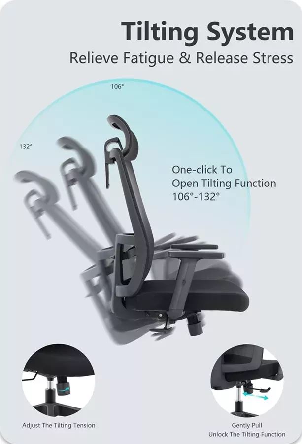 כסא מנהלים גבוה עם ידיות מתכווננות דגם XP-5 ****ללא אריזה מקורית