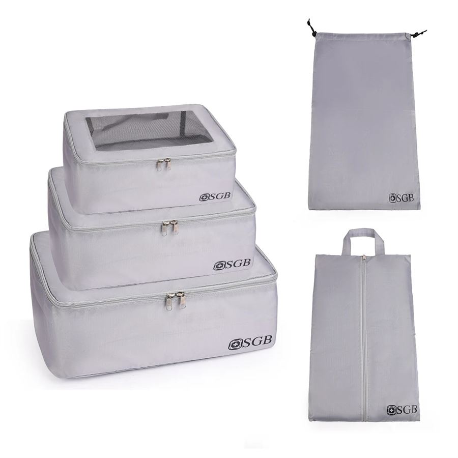 סט 3 מזוודות קשיחות + סט תיקי אריזה וארגון