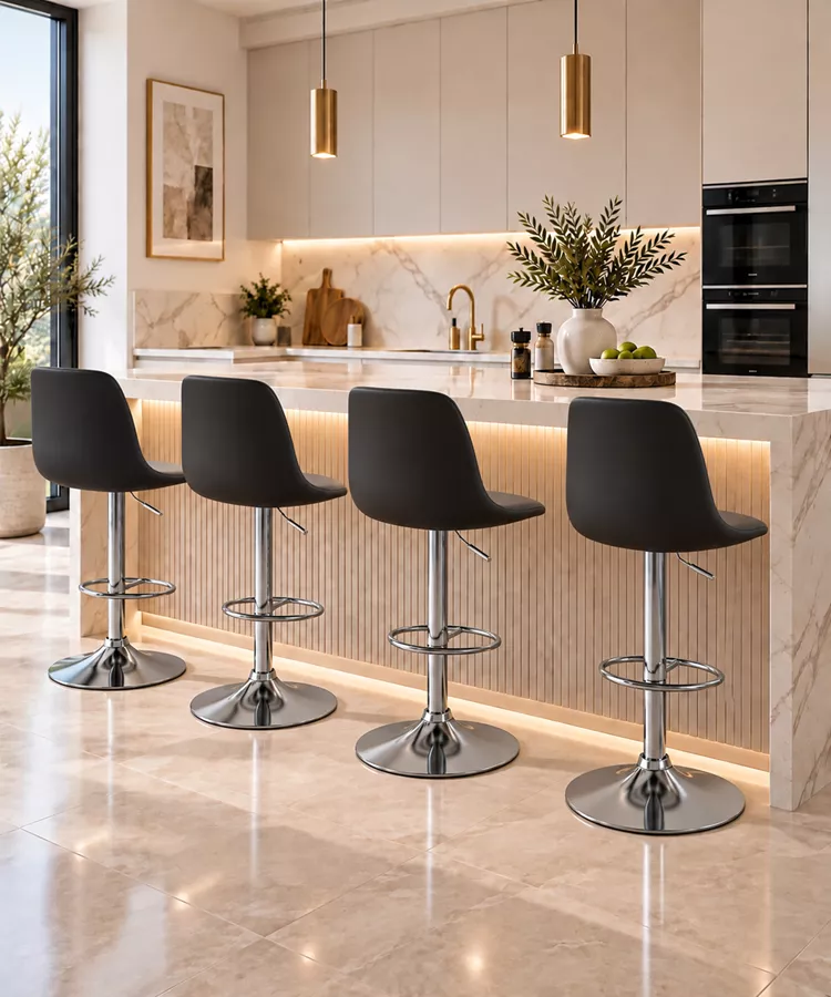 זוג כסאות בר ELEGANT צבע שחור ***במכירה מוקדמת 30 ימי עסקים