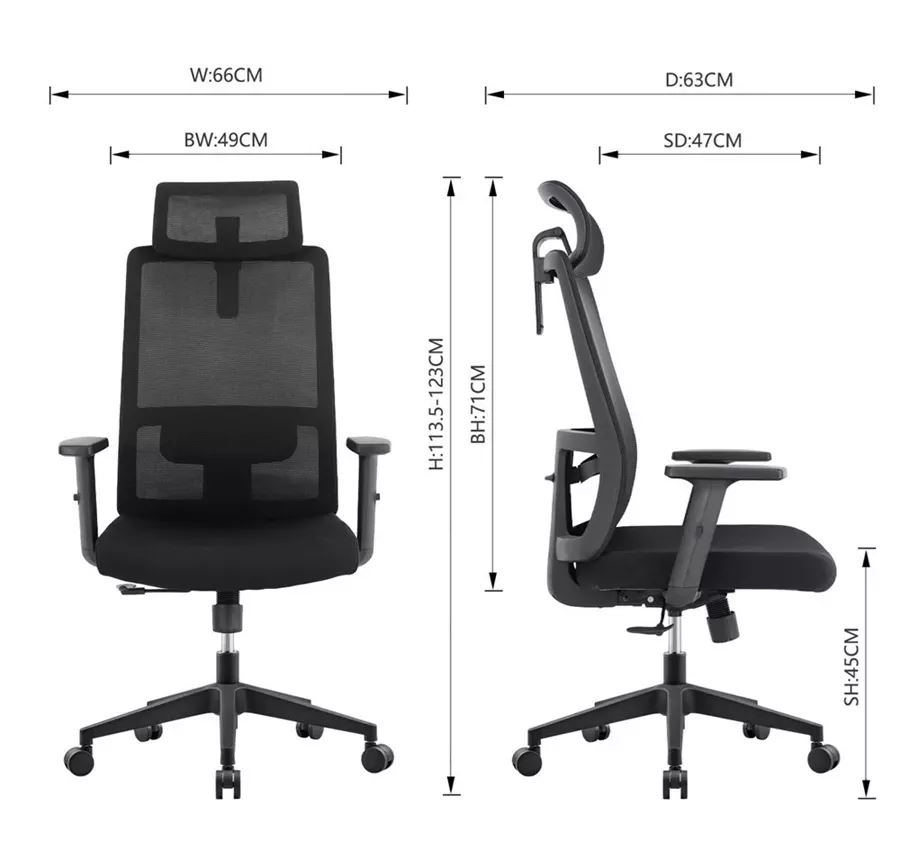 כסא מנהלים גבוה עם ידיות מתכווננות דגם XP-5 ****ללא אריזה מקורית