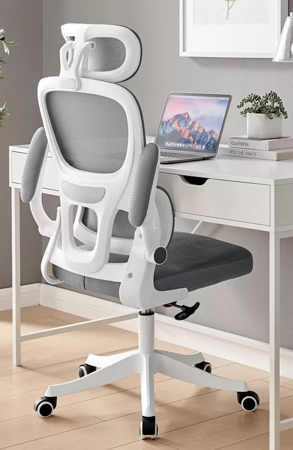 כסא מנהלים יוקרתי עם גב גבוה וידיות מתכווננות דגם TPX-10 צבע שחור בשילוב אפור ***ללא אריזה מקורית