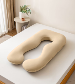 כרית הריון ויסקו מפנקת מבית B.k.import צבע שמנת-קרם - argoflex