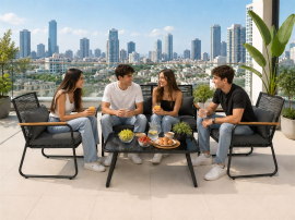סט ריהוט גינה יוקרתי דגם VALENCIA במכירה מוקדמת 30 ימי עסקים - argoflex